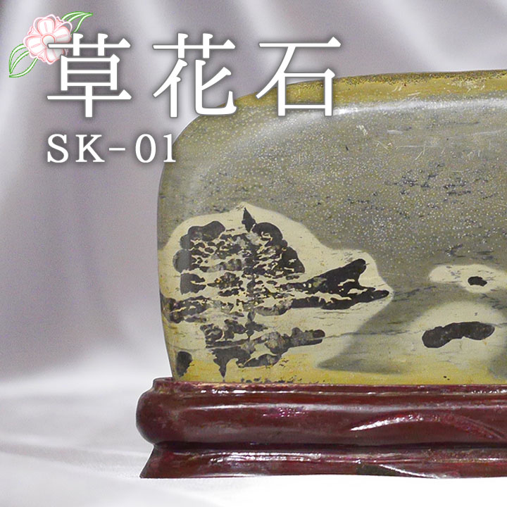ピクチャーストーン】草花石SK-01（観賞用鉱石）